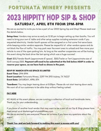 Sip and Shop Vendor Booth