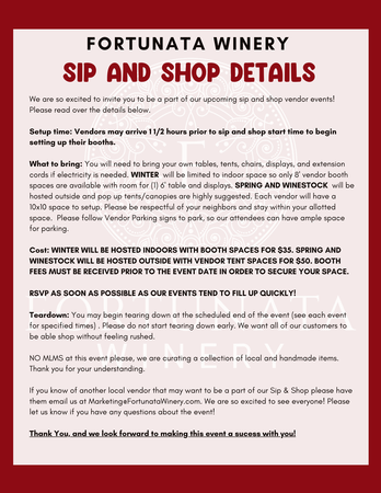 Sip and Shop Vendor Booth