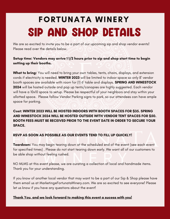 Sip and Shop Vendor Booth